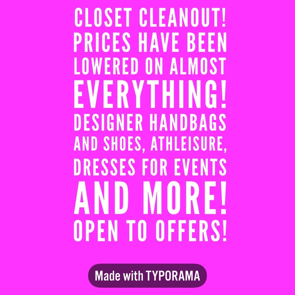 FALL CLOSET CLEANOUT! Accepting Offers!